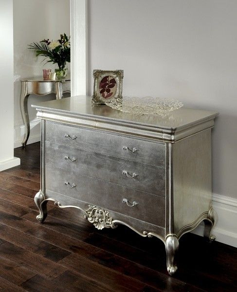 Suzy Homefaker Silver Metallic Painted Furniture