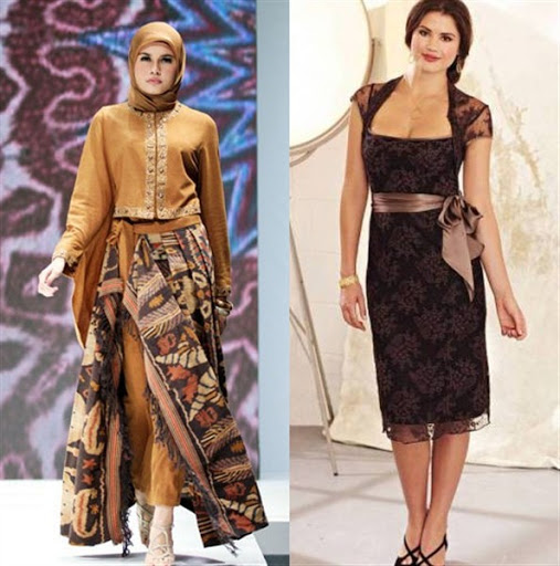 dress batik kombinasi dress batik kombinasi