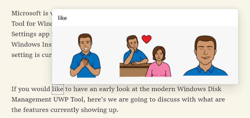 Here's how the Picture Dictionary feature works in Microsoft Edge on Windows 10