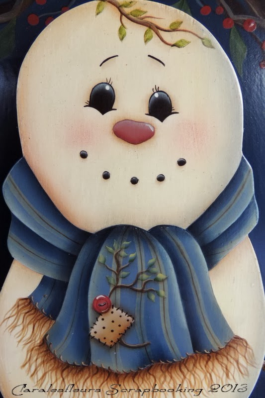Claralesfleurs Scrapbooking Plaque D Entree Bonhomme De Neige En