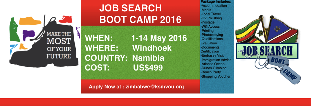 Jobs Search Boot Camp 2016 (Zimbabweans)