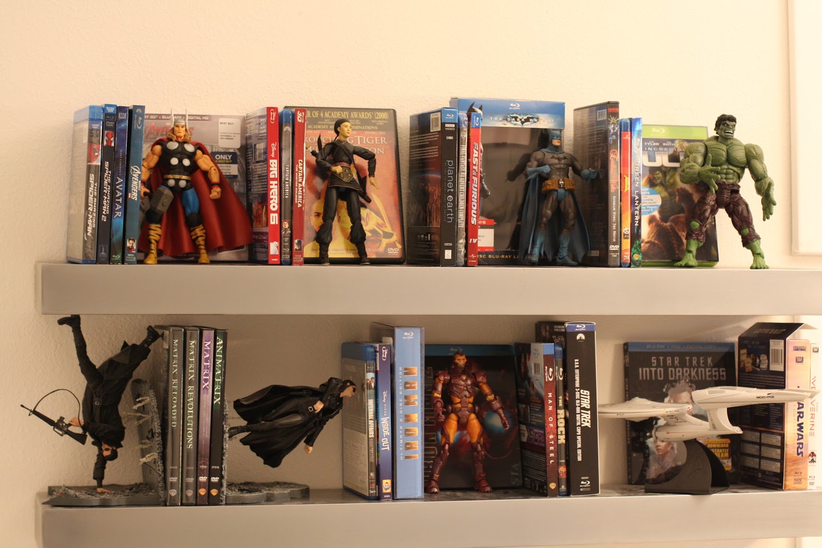 GEEK DIY BAM! BLURAY DVD MOVIES DISPLAY SHELF DIY