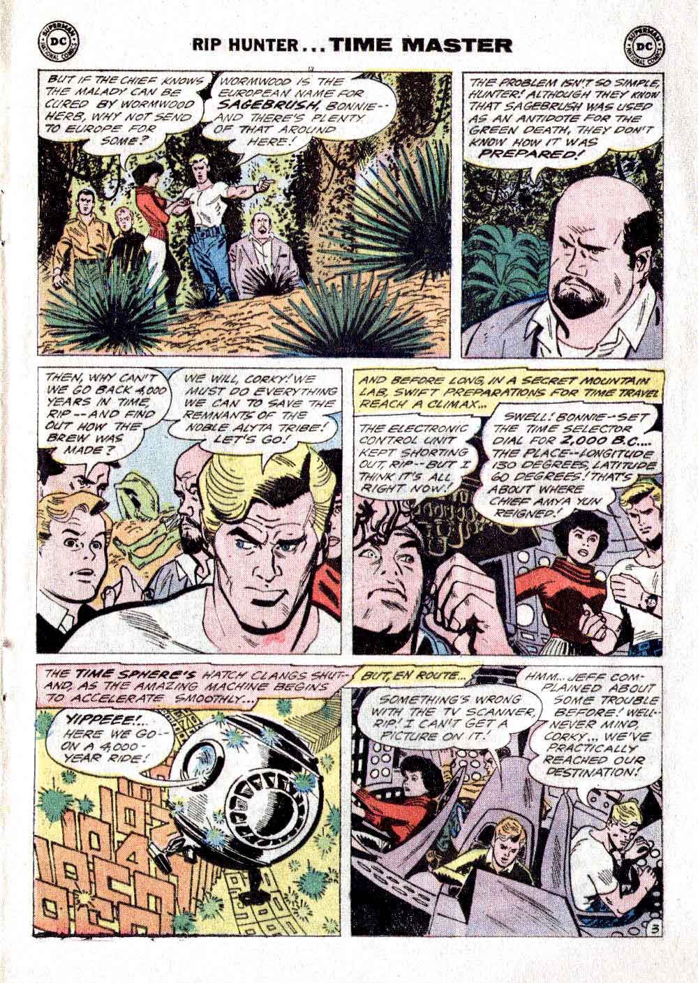 Rip Hunter Time Master v1 #7 dc silver age 1960s comic book page art by Alex Toth