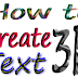 How To Create 3D Text In Adobe Photoshop