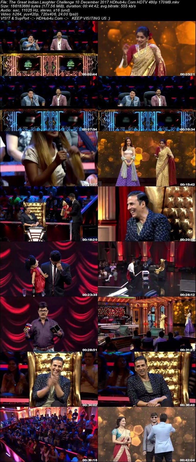 The Great Indian Laughter Challenge 10th December 480p HDTV 170MB Download
