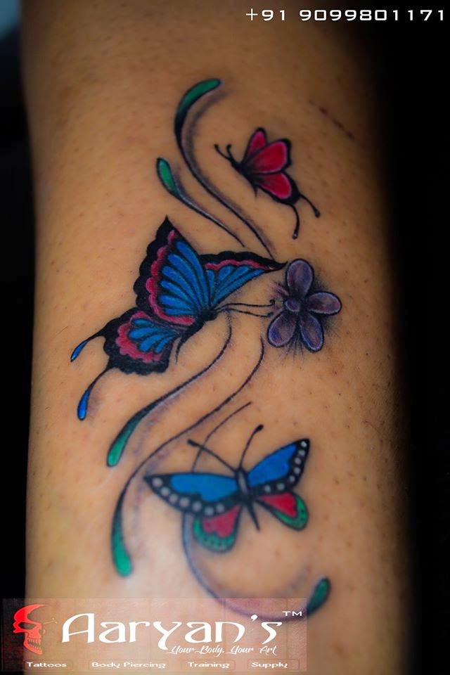 Best butterfly Tattoos By Aaryans in Ahmedabad