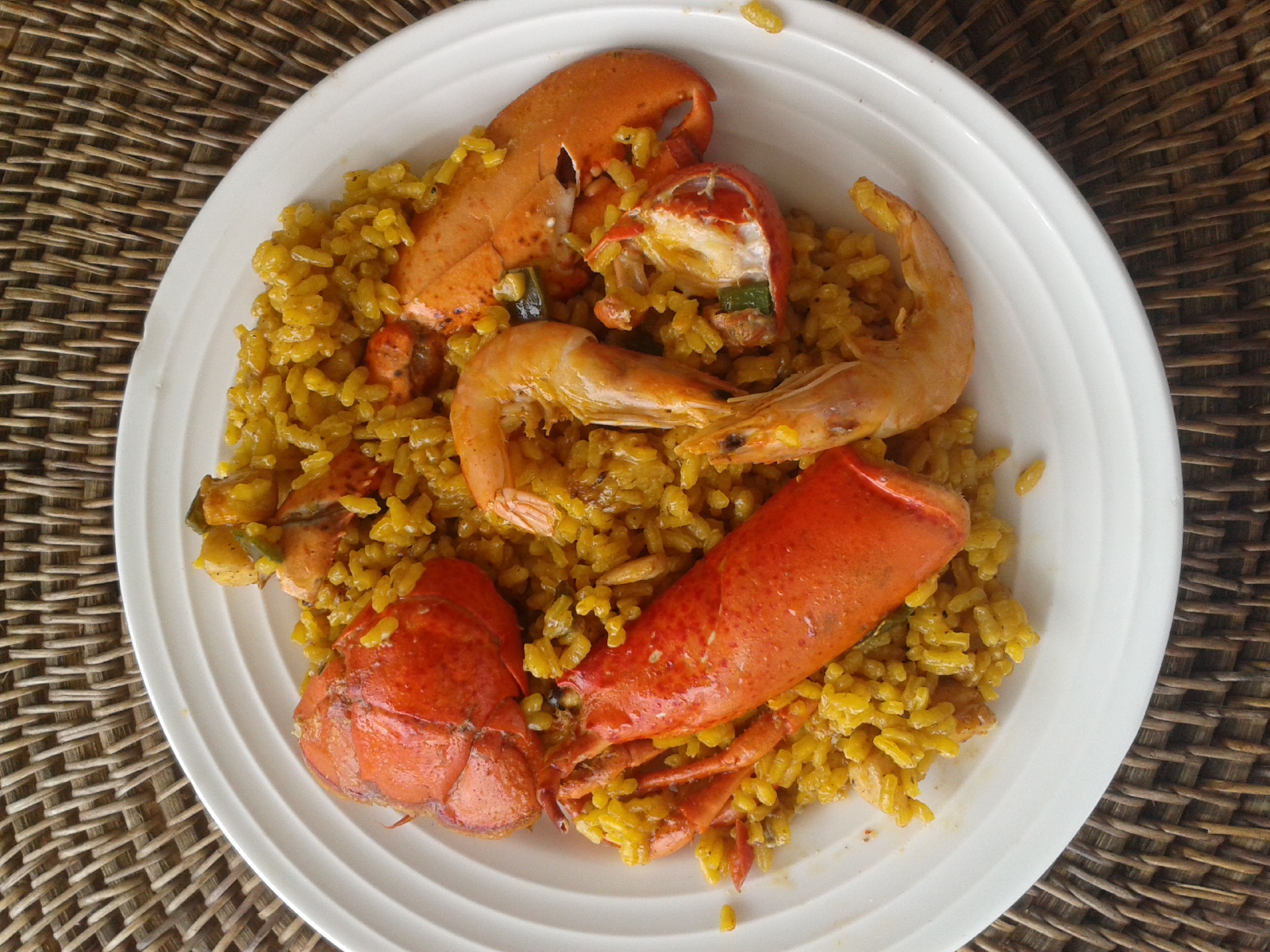 las recetas de mis fogones Paella de bogavante y langostinos