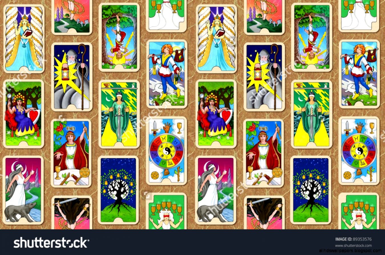 The Hallmark Tarot Seamless Wallpaper Background Stock Photo