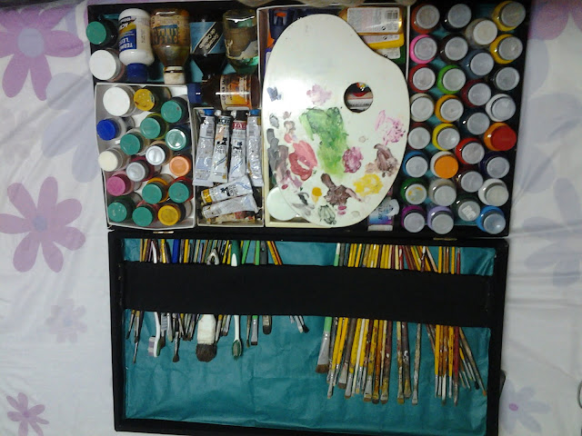 ORGANIZAÇÃO DO MEU MATERIAL DE PINTURA