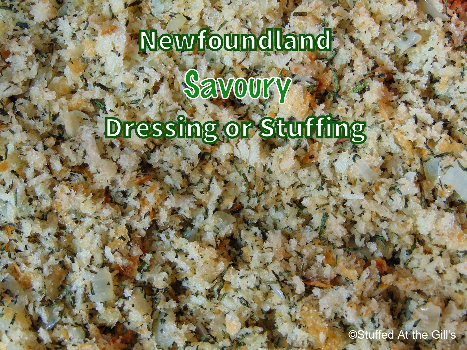 Newfoundland Savoury Dressing or Stuffing