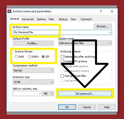 how to set password for zip file how to set password for zip file