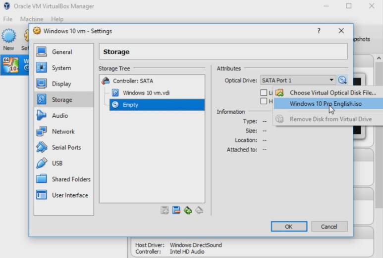 Install Windows on VirtualBox