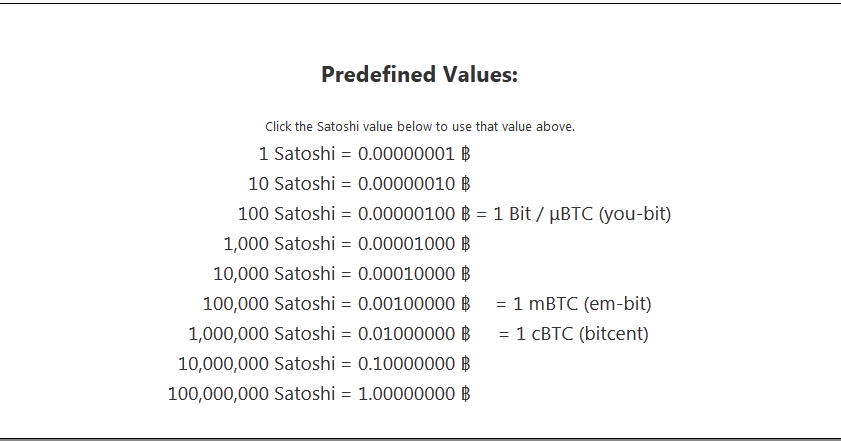 I Bitcoin Is How Many Satoshi