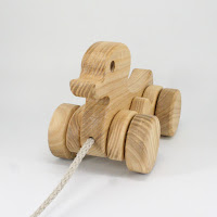 PA21, Wooden Pull along Duck, Lotes Toys