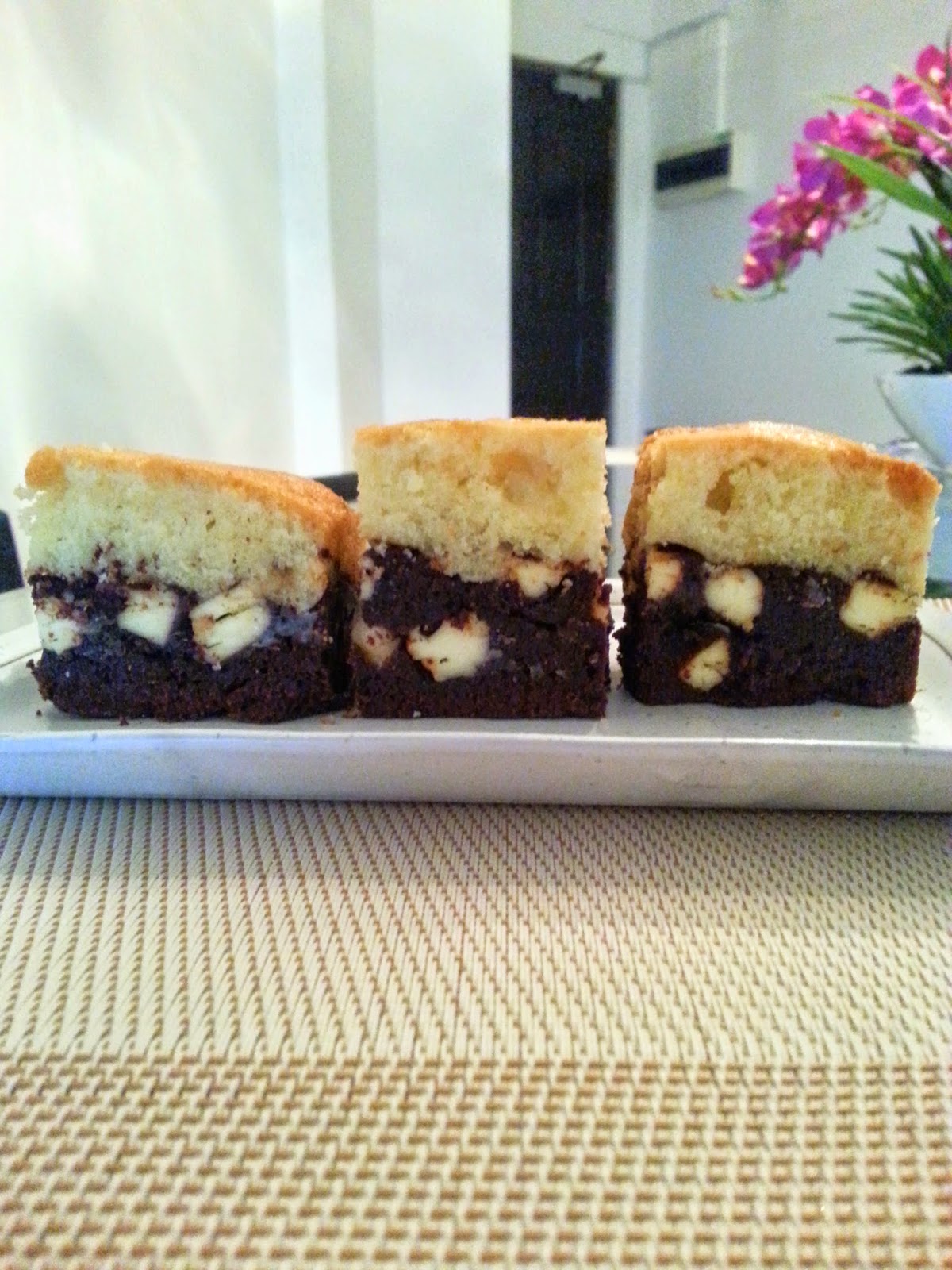 Brownie Cream Cheese Butter Cake Recipe themoodkitchen