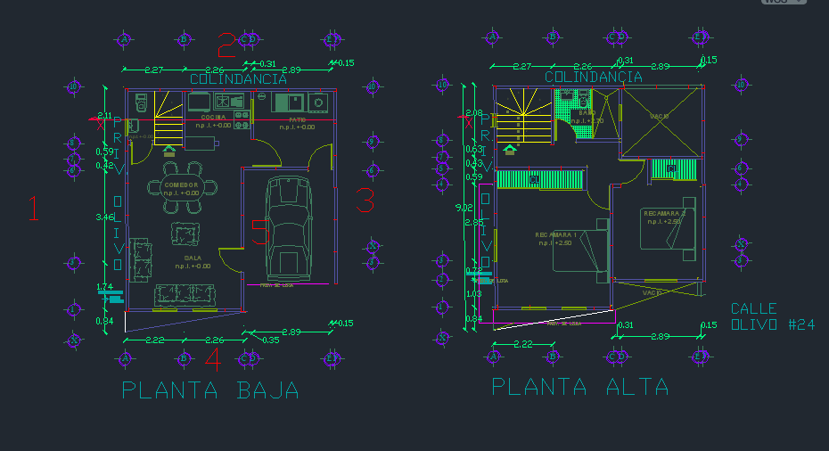 Tecnoedificación en Sistemas Estructurales: Planos de vivienda modulada