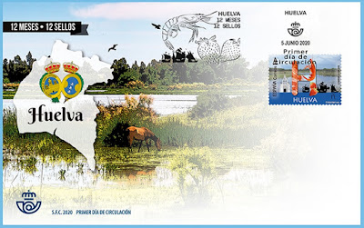 Filatelia - Huelva - 12 meses, 12 sellos - 2020 - Sobre Primer día
