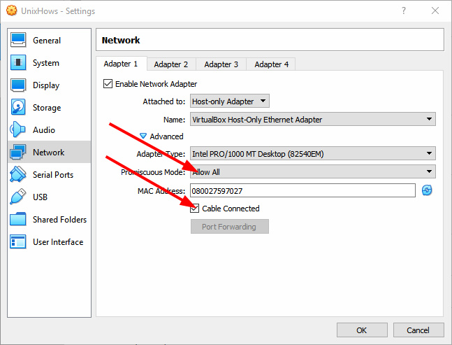 Apply network setting