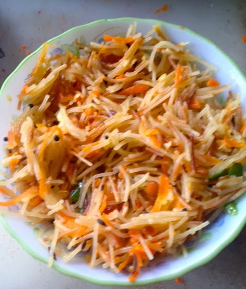 Carrot Sevai Upma,Vermicilli upma