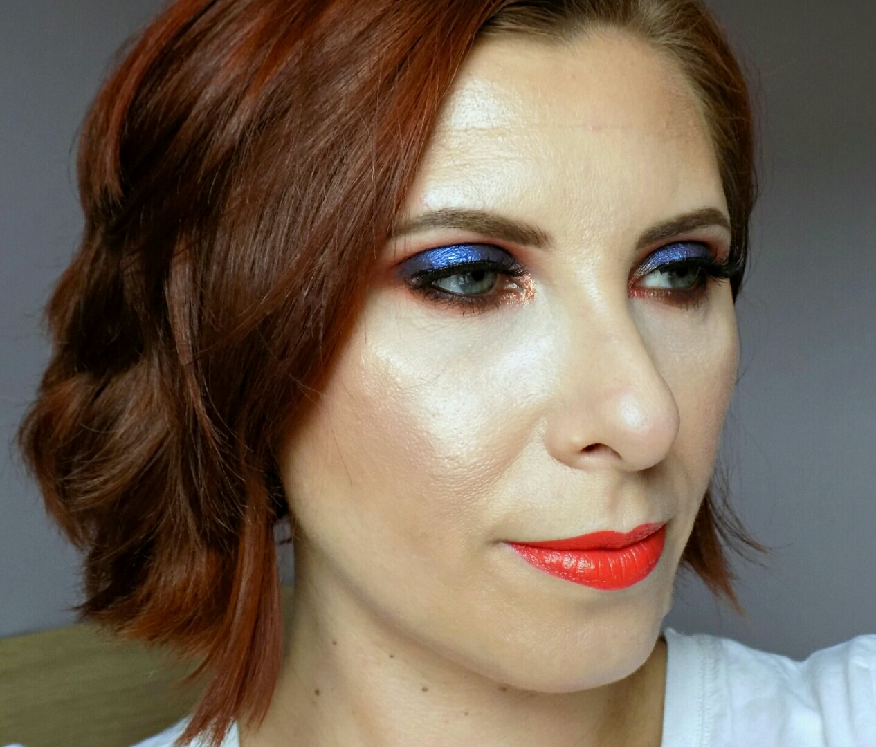 blues & oranges, fun Summer makeup look