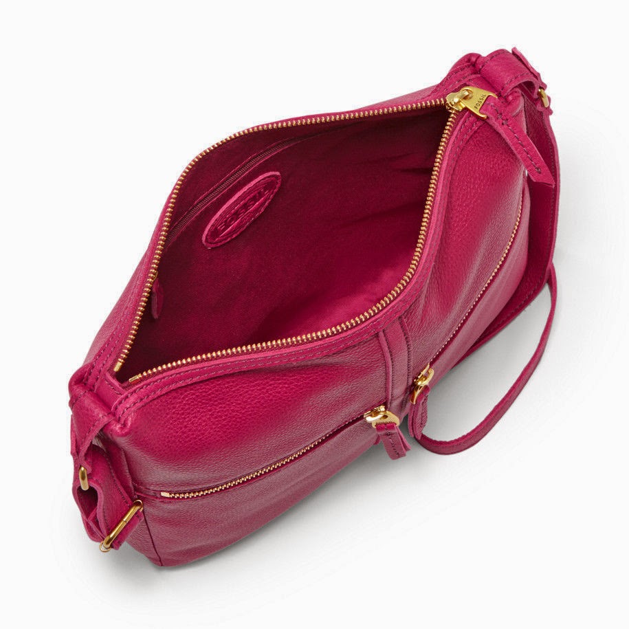 USA Boutique: FOSSIL ERIN Genuine Leather Handbag / Cross-body (adjustable handles / straps)
