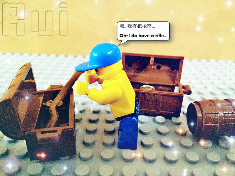 Lego Kidnap - He does have a rifle