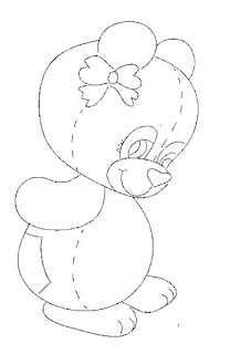  desenho de ursinha panda para pintar em toalhinha infantil
