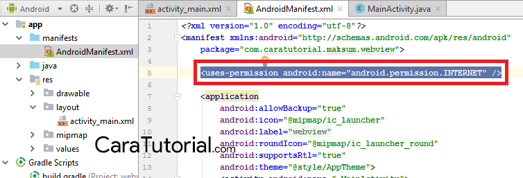 android studio intent webview a new activity android studio intent webview a new activity