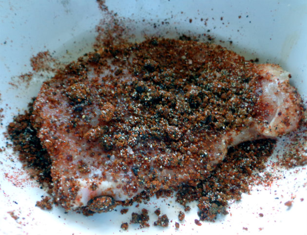 Glazirani kotleti s kremastom rižom 1 korak pripreme Glazed chops with creamy broccoli rice by Laka kuharica: rub each chop with the brown sugar/spice mix