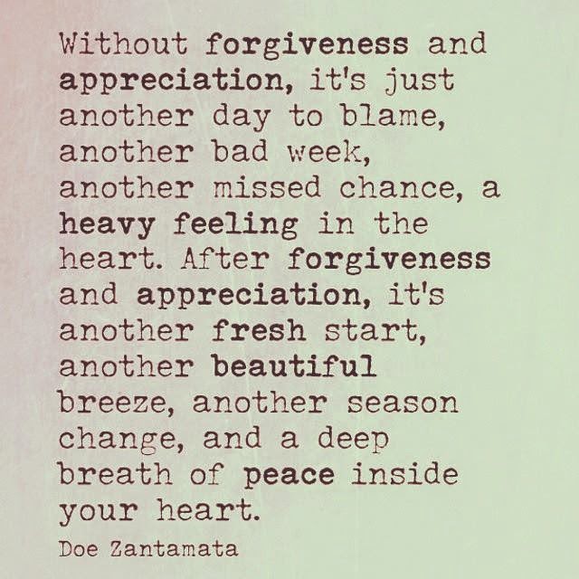 Forgiveness and appreciation