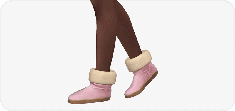 Comfy Shearling Boots Sims 4 CC Shoes