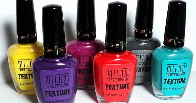 Review and Swatches: Milani Limited Edition Texture Nail Lacquers ...