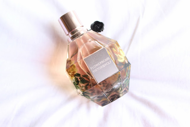 Hand Painted Viktor and Rolf Flowerbomb Bottles