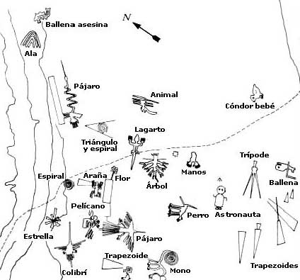 Mapa de las Lineas de Nazca