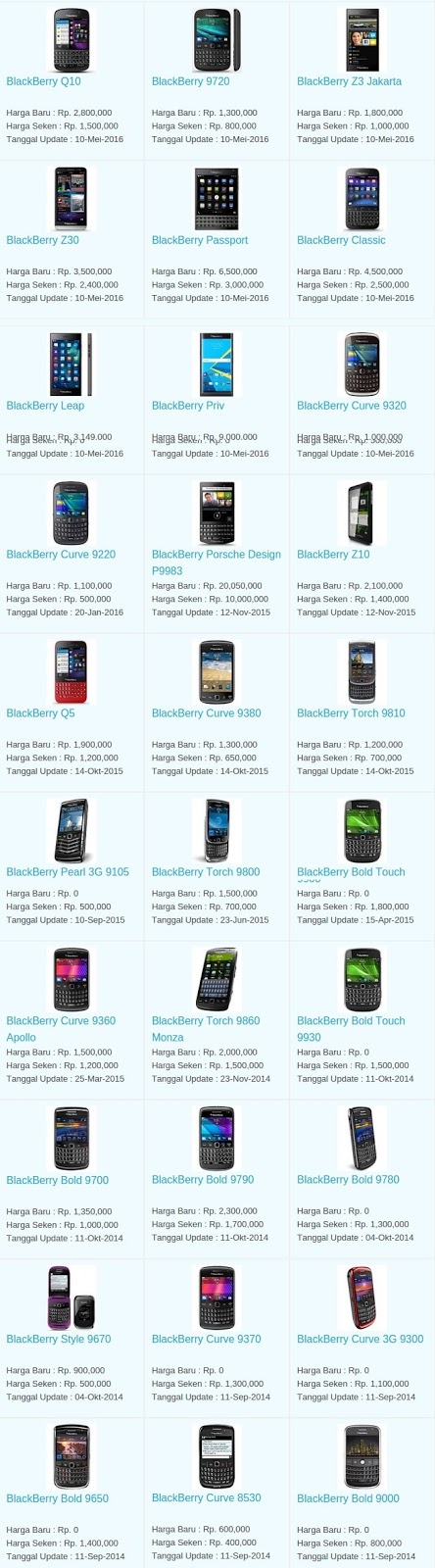 Daftar Harga Hp Terbaru Blackberry Juni 2016 Daftar Harga Hp Terbaru Blackberry Juni 2016