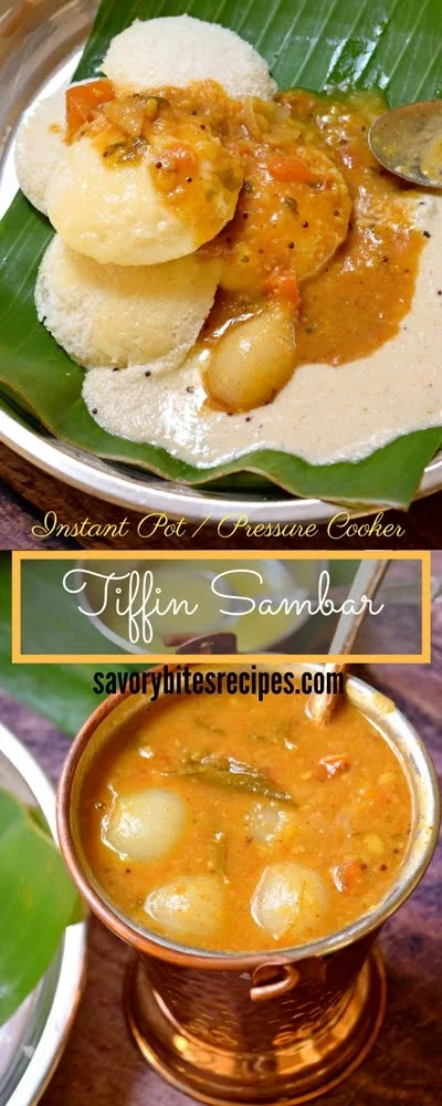 Tiffin Sambar Restaurant Style Idli Sambar Instant Pot Pressure cooker recipe