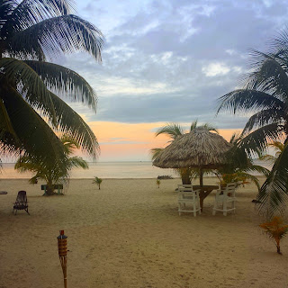 Remaxvipbelize: sunset from front of cabana