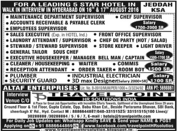 Good salary jobs for KSA