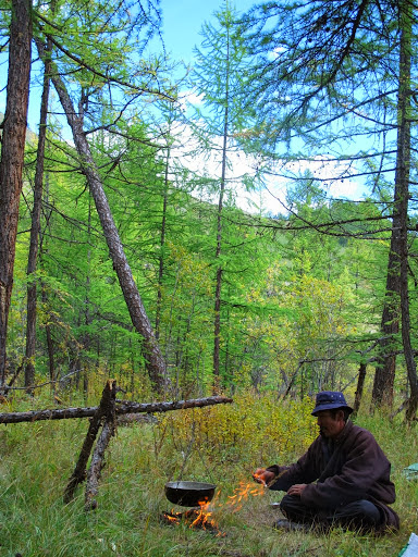 Making tea the traditional way in the forest steppe, northern Mongolia Making tea the traditional way in the forest steppe, northern Mongolia