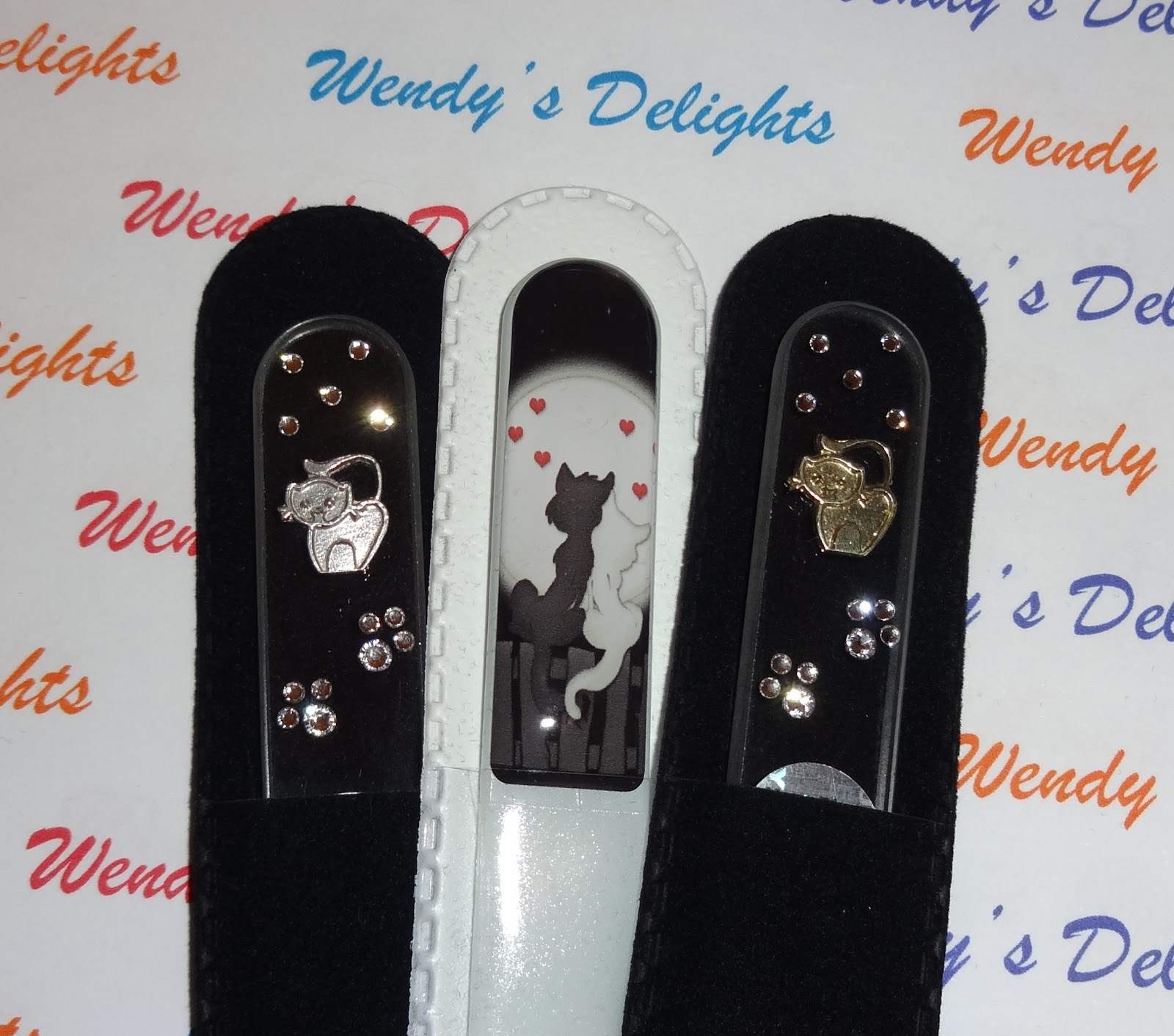 Wendy S Delights Pussy Cat Glass Nail Files From Mont Bleu Giveaway