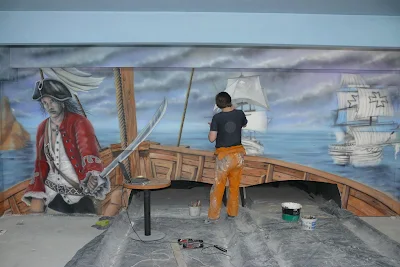 Malowanie obrazów na ścianie, murale 3D, malowidła ścienne malowane na ścianie