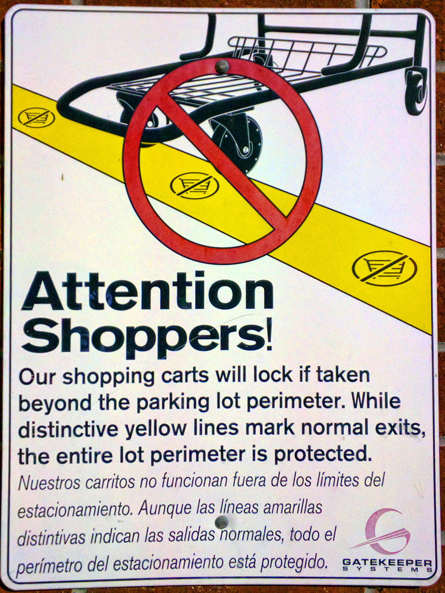 chuckography Dangit! Grocery cart wheel wobble!