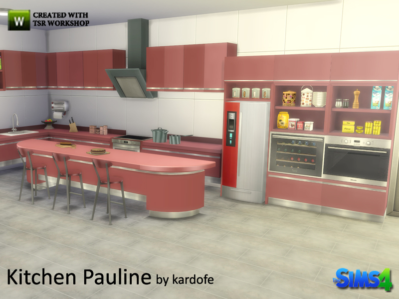 Sims 4 CC's The Best Kitchen Pauline by Kardofe