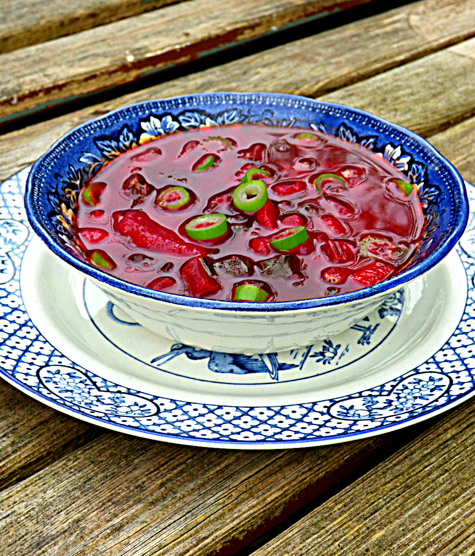 Chez Maximka Vegetarian Borscht with Beet Leaves