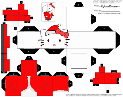 Hello Kitty Santa Cubee box toy Christmas tutorial