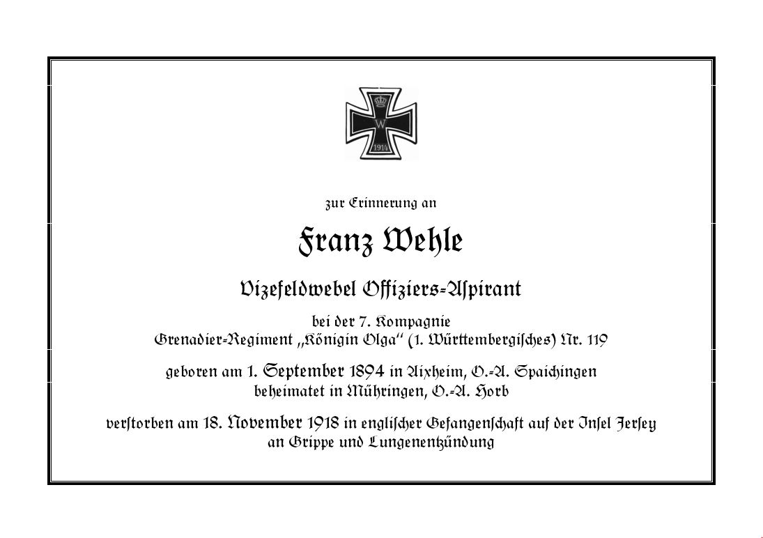 W rttembergischer Weltkriegs Blog 18 November 1918