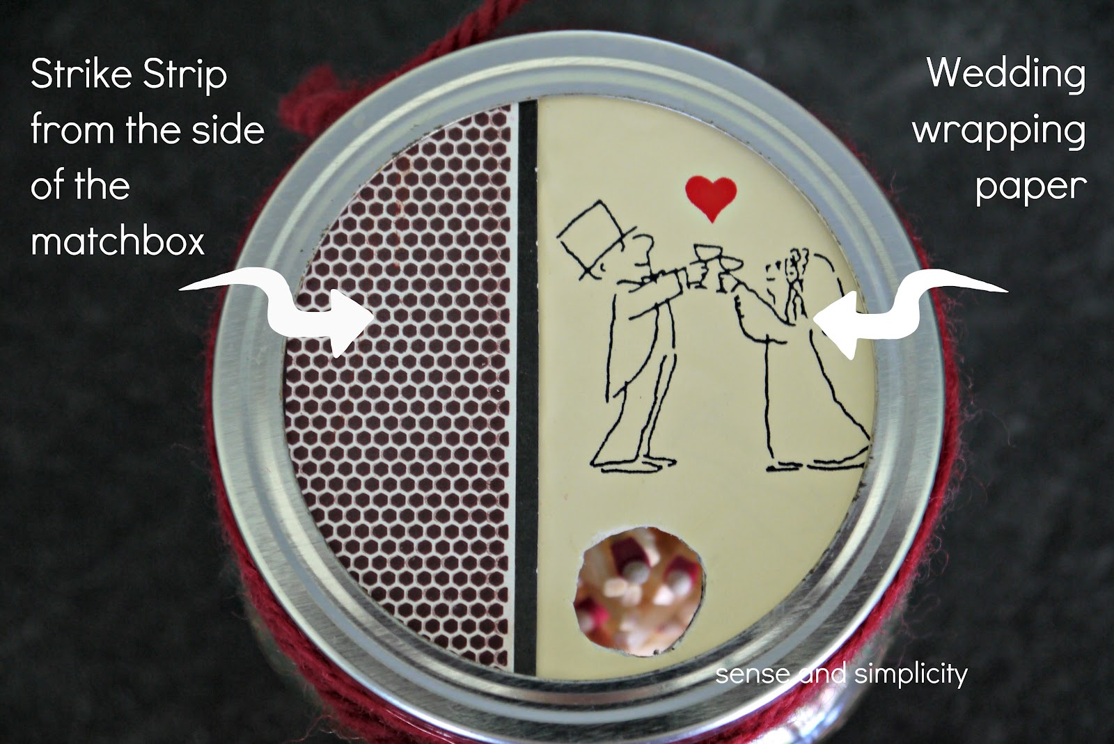 Sense and Simplicity Mason Jar Matchbox