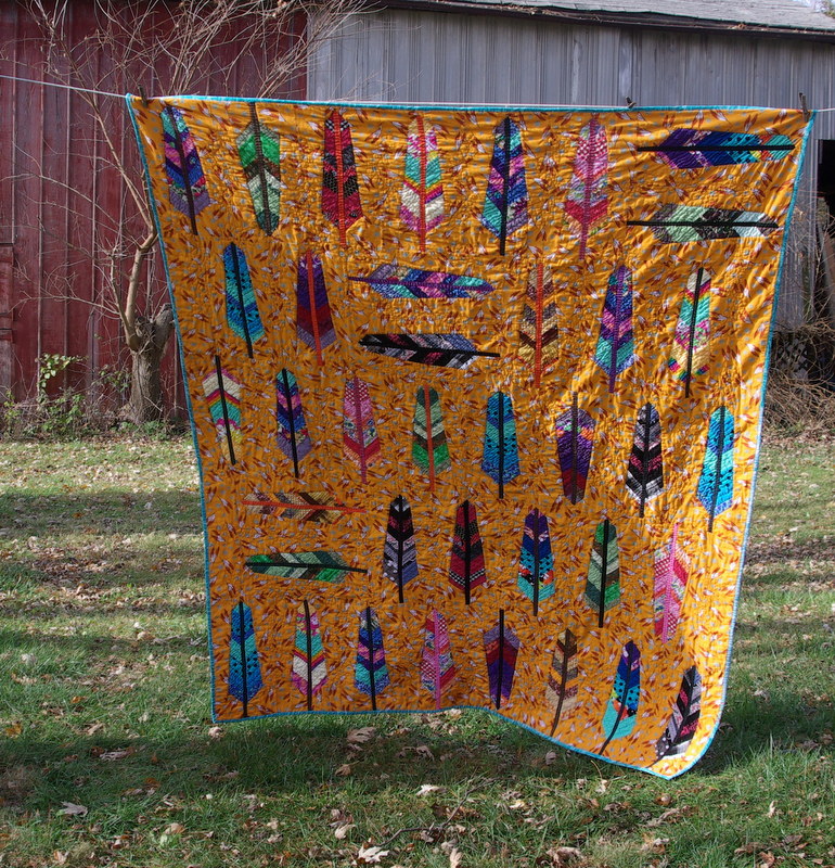 Sane, Crazy, Crumby Quilting Feather Bed Finally Finished!