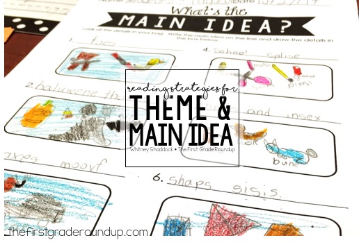 reading strategies for theme and main idea firstgraderoundup main idea pictures