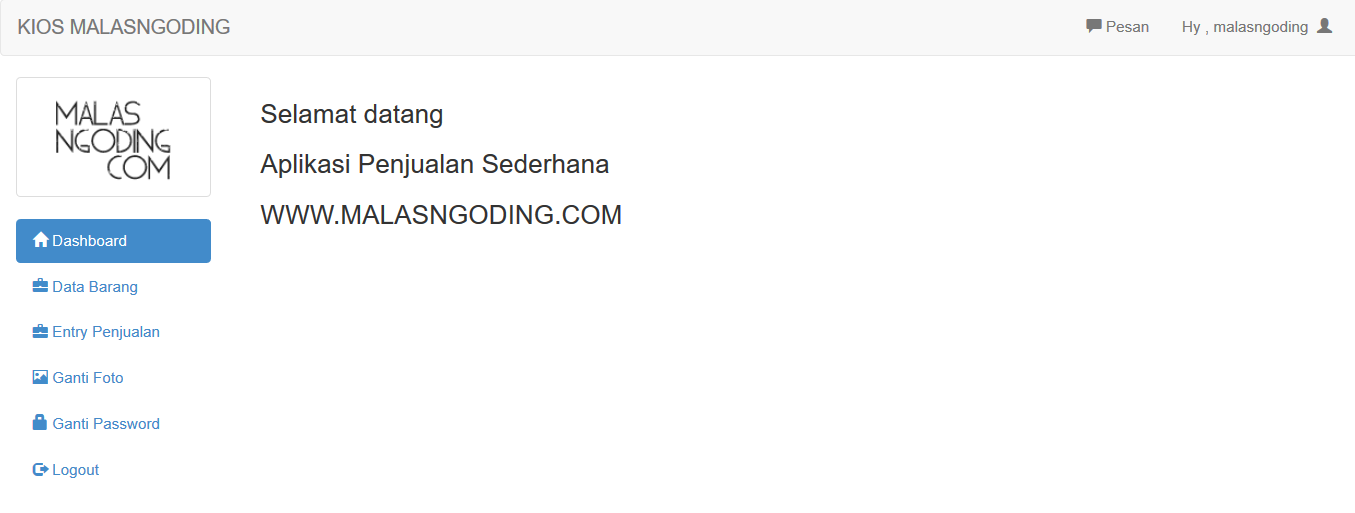 Source Code Aplikasi Penjualan Barang Kasir Source Code Aplikasi Penjualan Barang Kasir